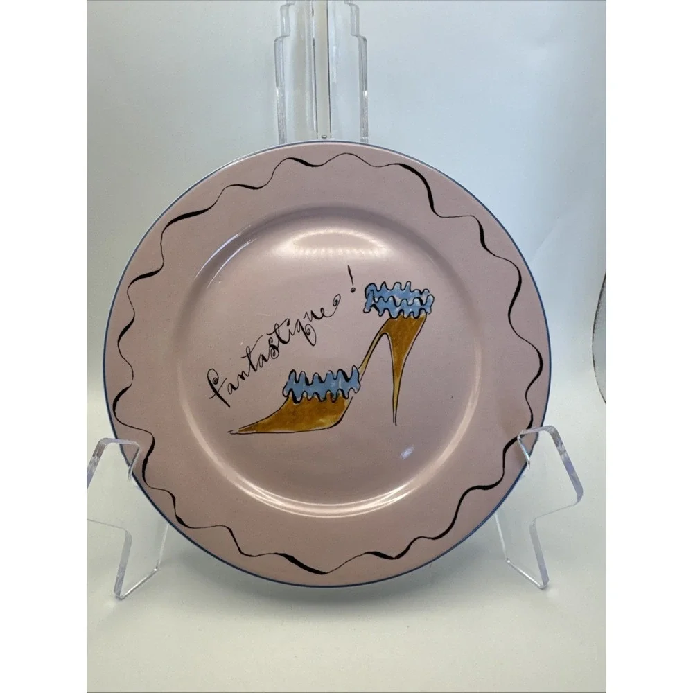 5 Rosanna Luncheon Salad Dessert Plates High‎ Heel Design 8.25 inch diameter